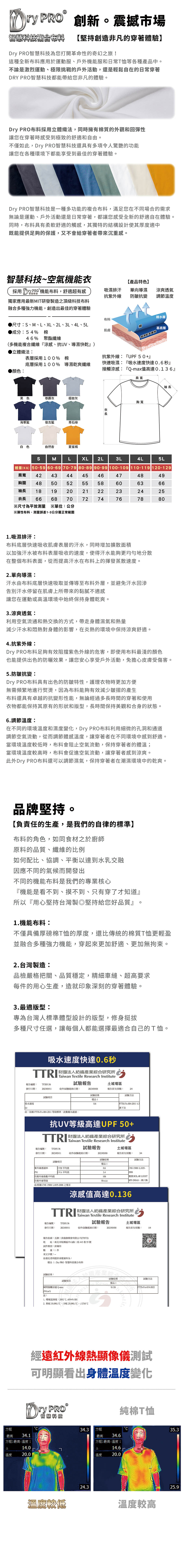 蝴蝶之吻<br>Dry PRO 空氣機能衣(白-S)規格